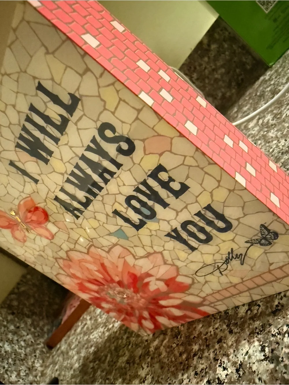 Dolly Parton Floral Wall Decor - I Will Always Love You, wood cutting Board